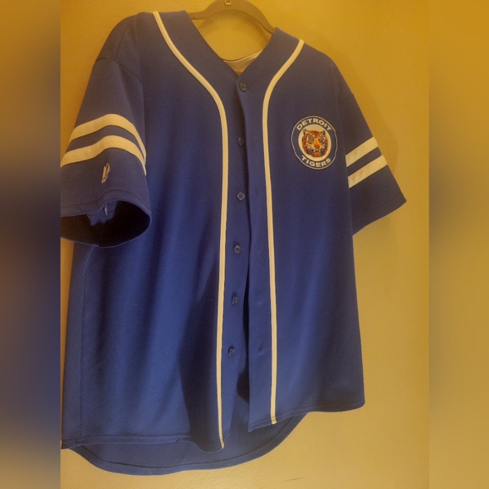 Detroit Tigers Cooperstown Collection Blue Jersey Size XL